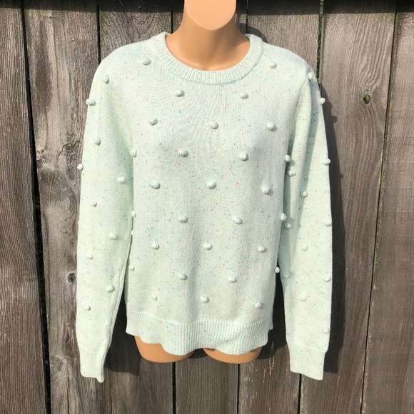 Modcloth Sweaters - Modcloth Popcorn Sweater Mint Green Speckled Crew